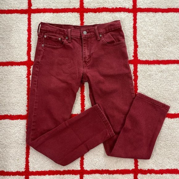 Men's Levi's 511 Classic Straight Leg Red  White Tab Premium Denim Jeans - Picture 2 of 10